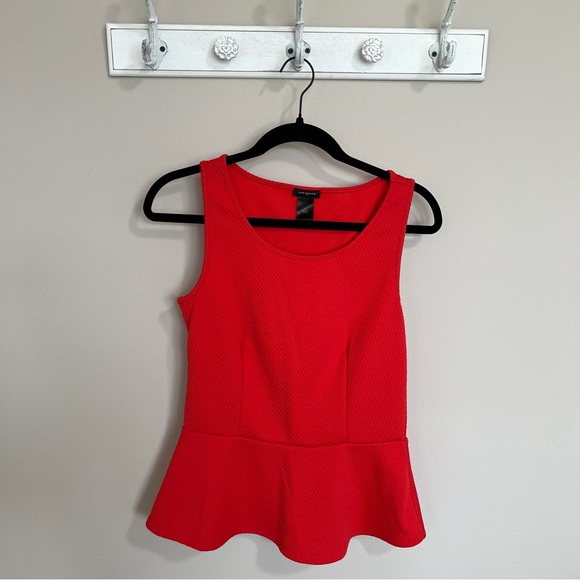 Women’s Ann Taylor orange Peplum Tank Top - Size Small - Picture 1 of 7